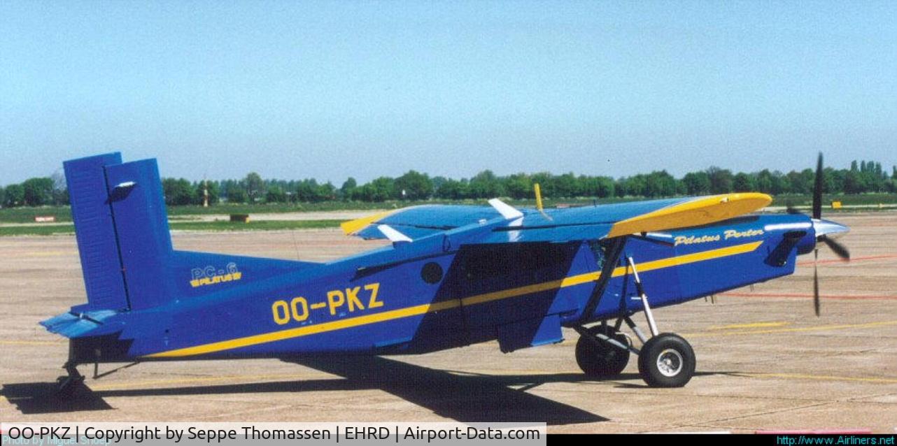 OO-PKZ, Pilatus PC-6/B2-H4 Turbo Porter C/N 909, A flight from Zwartberg with a full stop at Rotterdam