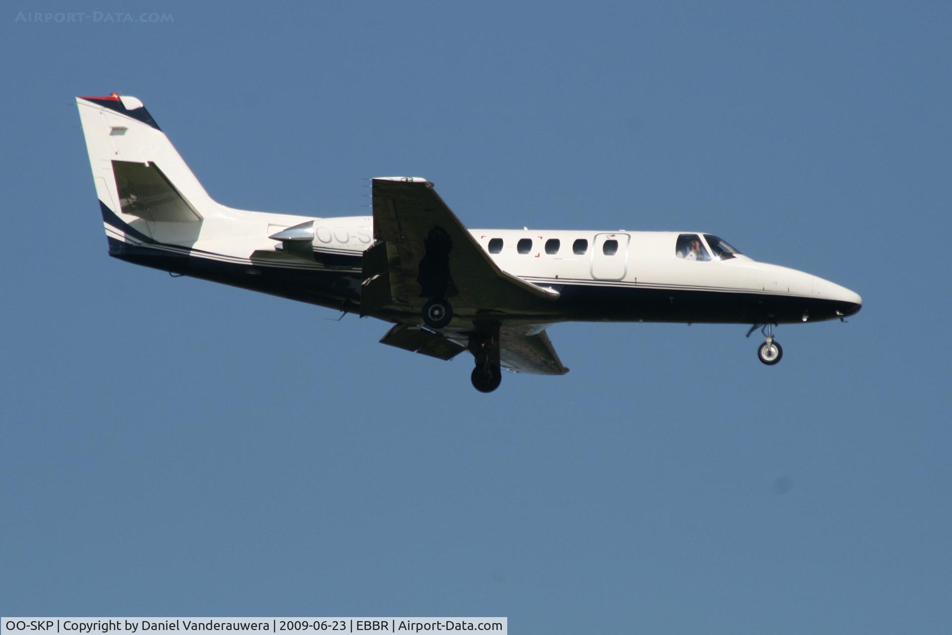 OO-SKP, 1984 Cessna S550 Citation IIS C/N S550-0007, Descending to RWY 02