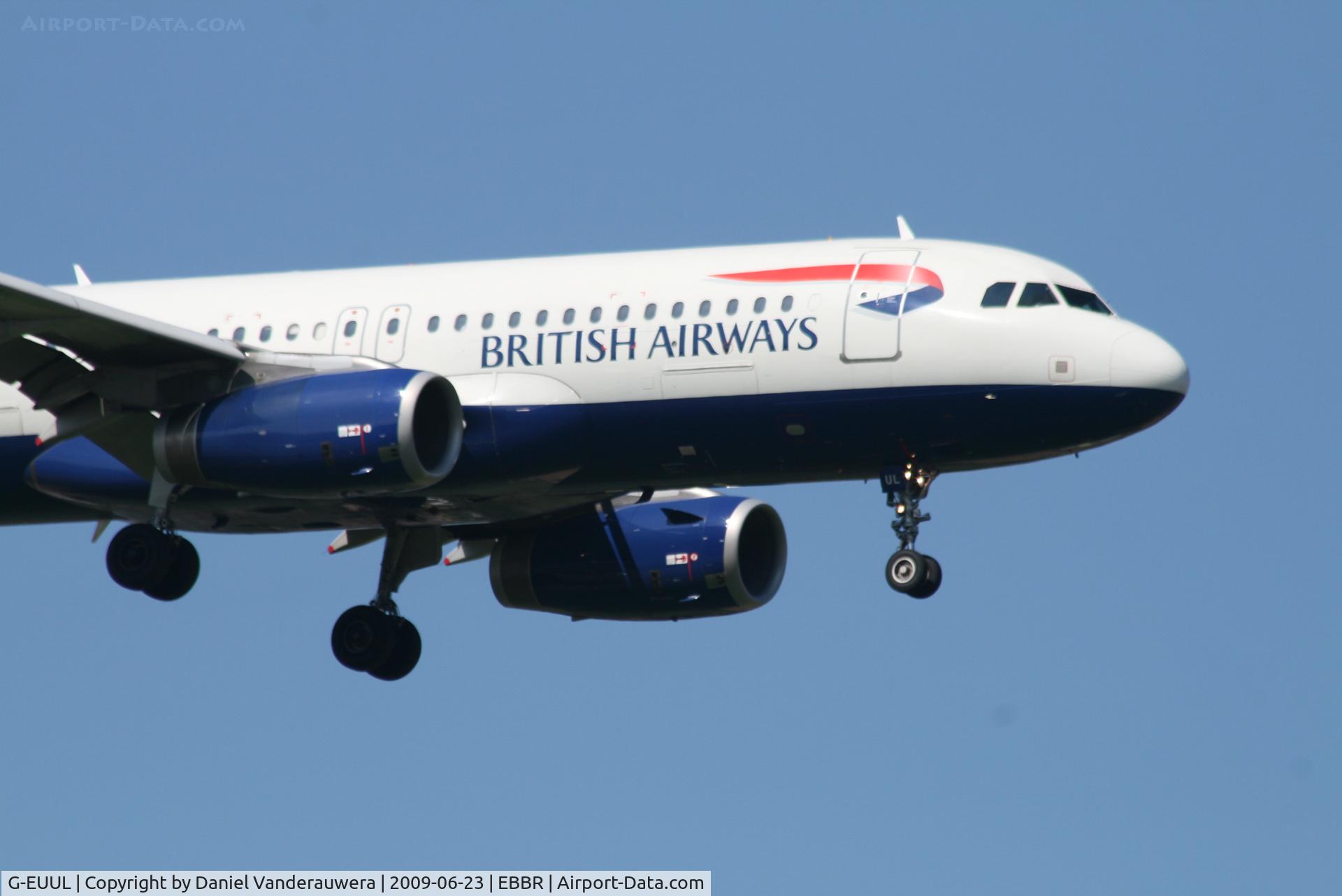 G-EUUL, 2002 Airbus A320-232 C/N 1708, Arrival of flight BA392 to RWY 02