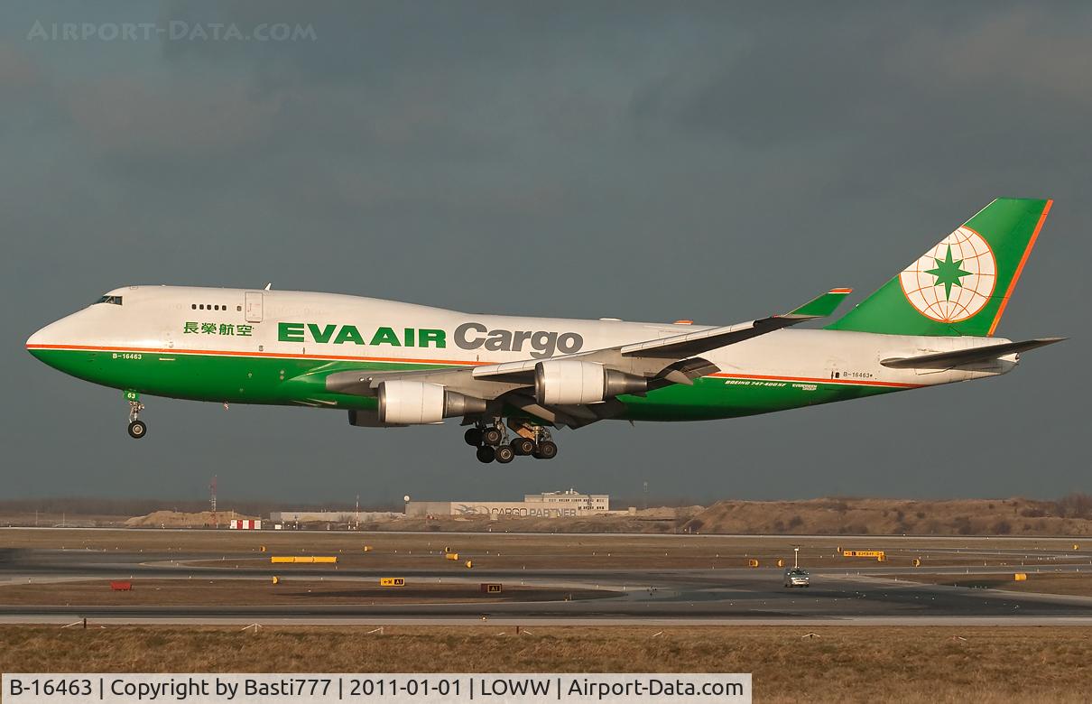 B-16463, 1993 Boeing 747-45E SCD F C/N 27174, EVA Air Cargo@Vienna