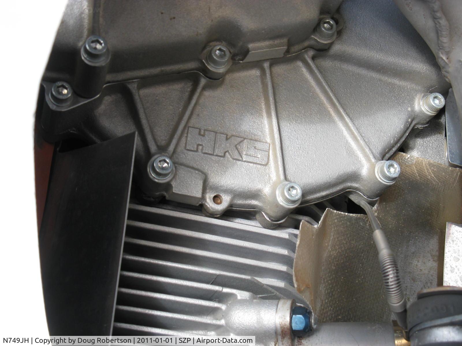N749JH, 2008 Earthstar Odyssey C/N 61008, 2008 Caston/Caston Earthstar ODYSSEY, HKS 700E 2 cylinder 4 stroke 60 Hp pusher, engine image rotated 90 degrees left for legibility