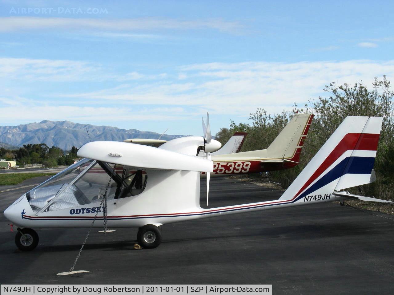 N749JH, 2008 Earthstar Odyssey C/N 61008, 2008 Caston/Caston Earthstar ODYSSEY, HKS 700E 2 cylinder 4 stroke 60 Hp pusher, Ultralight Registered Experimental class