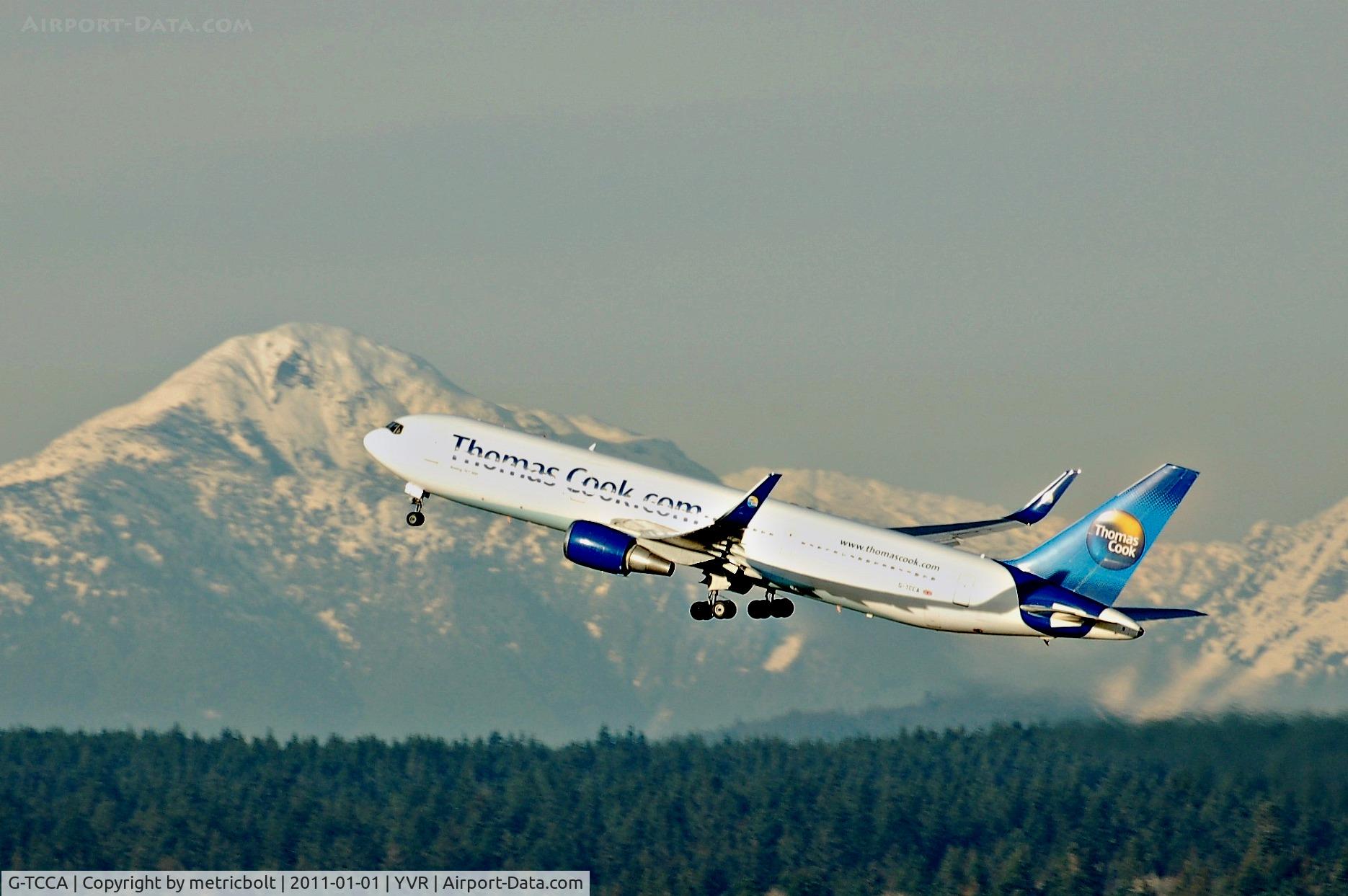 G-TCCA, 1994 Boeing 767-31K C/N 27205, Departure to Manchester on 1/1/11