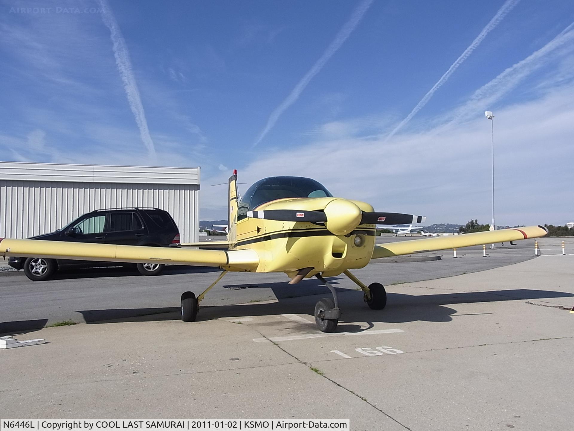 N6446L, 1972 American Aviation AA-1A Trainer C/N AA1A-0446, Santa Monica Aiport tie-down spot