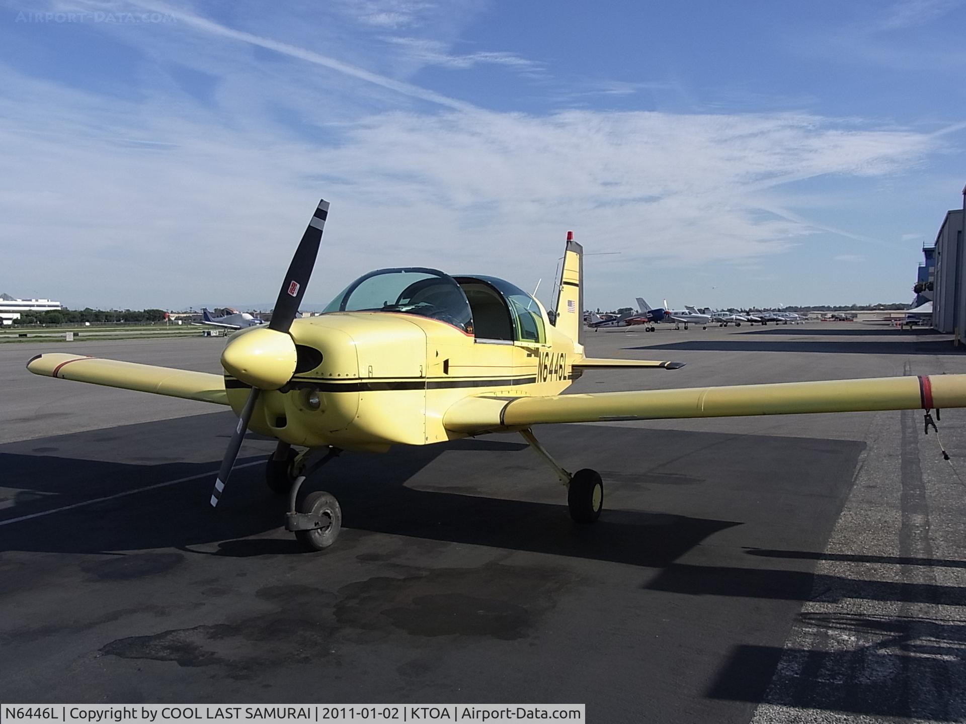 N6446L, 1972 American Aviation AA-1A Trainer C/N AA1A-0446, Torrance Airport Fuel Pit