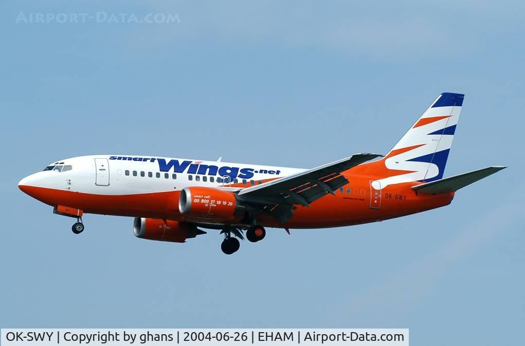 OK-SWY, 1990 Boeing 737-530 C/N 24815, Landing Rw 18c