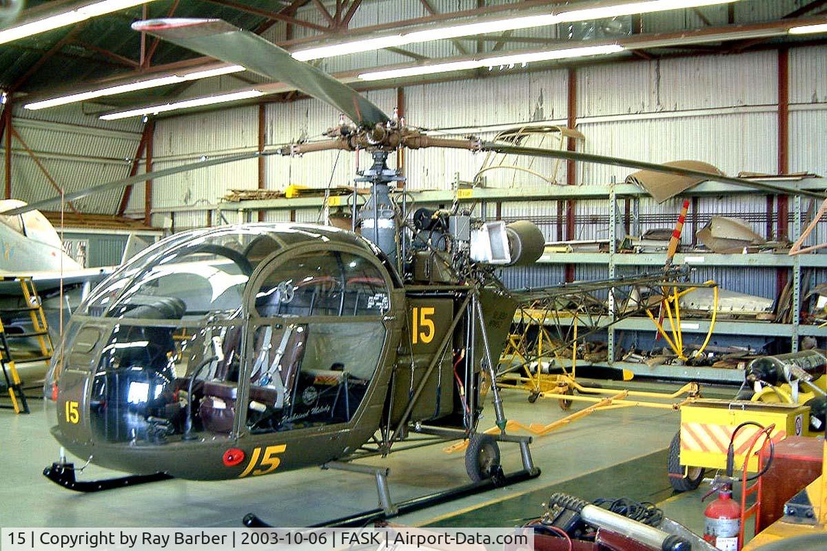 15, Sud SE-3130 Alouette II C/N 1452, Sud Aviation SE.3130 Alouette II [1452] Swartkop~ZS 06/10/2003