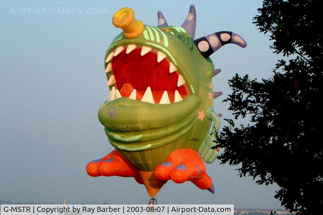 G-MSTR, 2001 Cameron Balloons Monster-110 C/N 4957, Cameron SS Monster-110 HAFB [4957] Ashton Court~G 07/08/2003