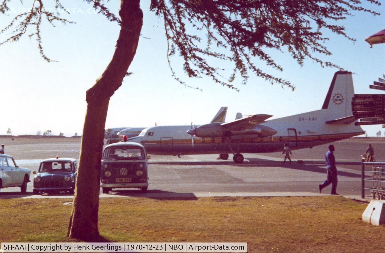 5H-AAI, 1962 Fokker F-27-200 Friendship C/N 10213, East African Airways - Nairobi