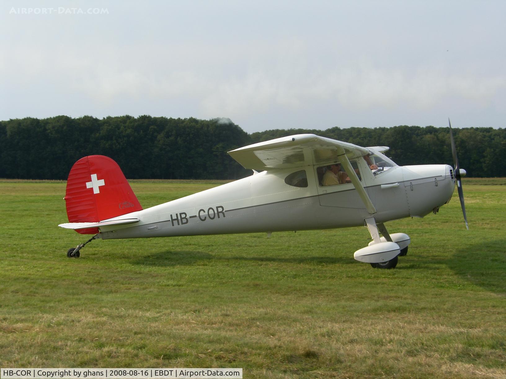 HB-COR, 1949 Cessna 140A C/N 15351, @ Schaffen