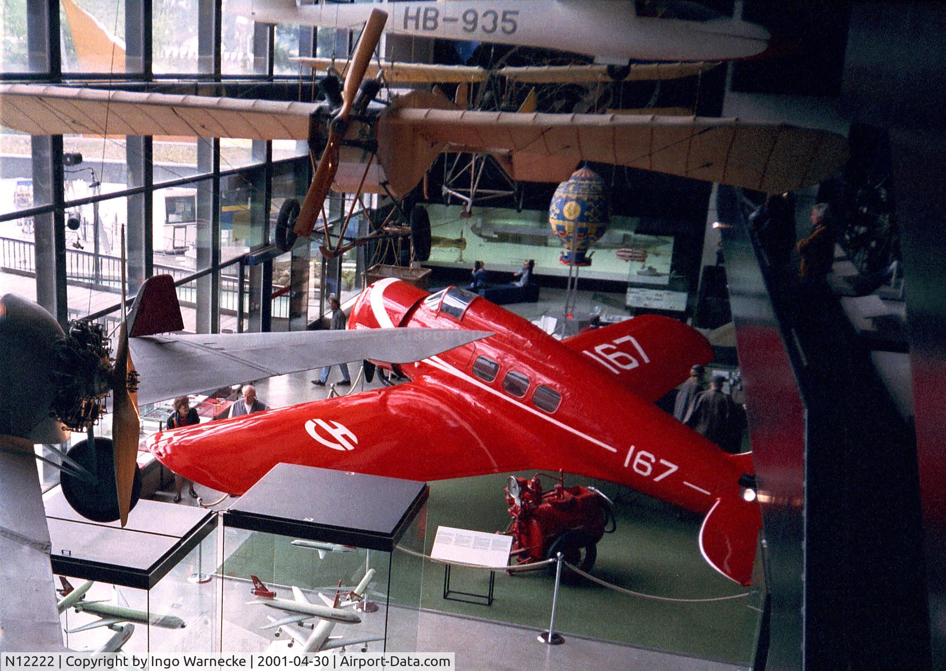 N12222, Lockheed 9C Orion C/N 180, Lockheed 9C Orion (painted to represent CH-167 of Swissair) at the Verkehrshaus der Schweiz, Luzern