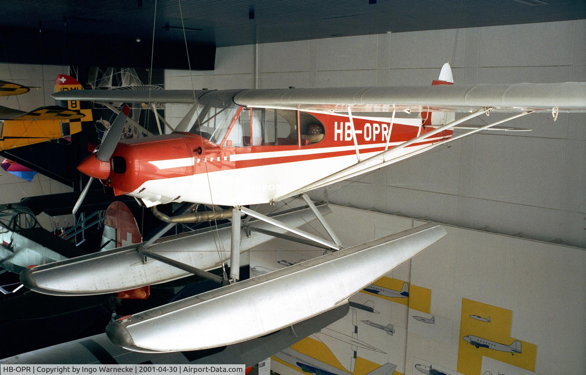 HB-OPR, 1957 Piper PA-18 Super Cub C/N 18-5786, Piper PA-18 Super Cub on floats at the Verkehrshaus der Schweiz, Luzern