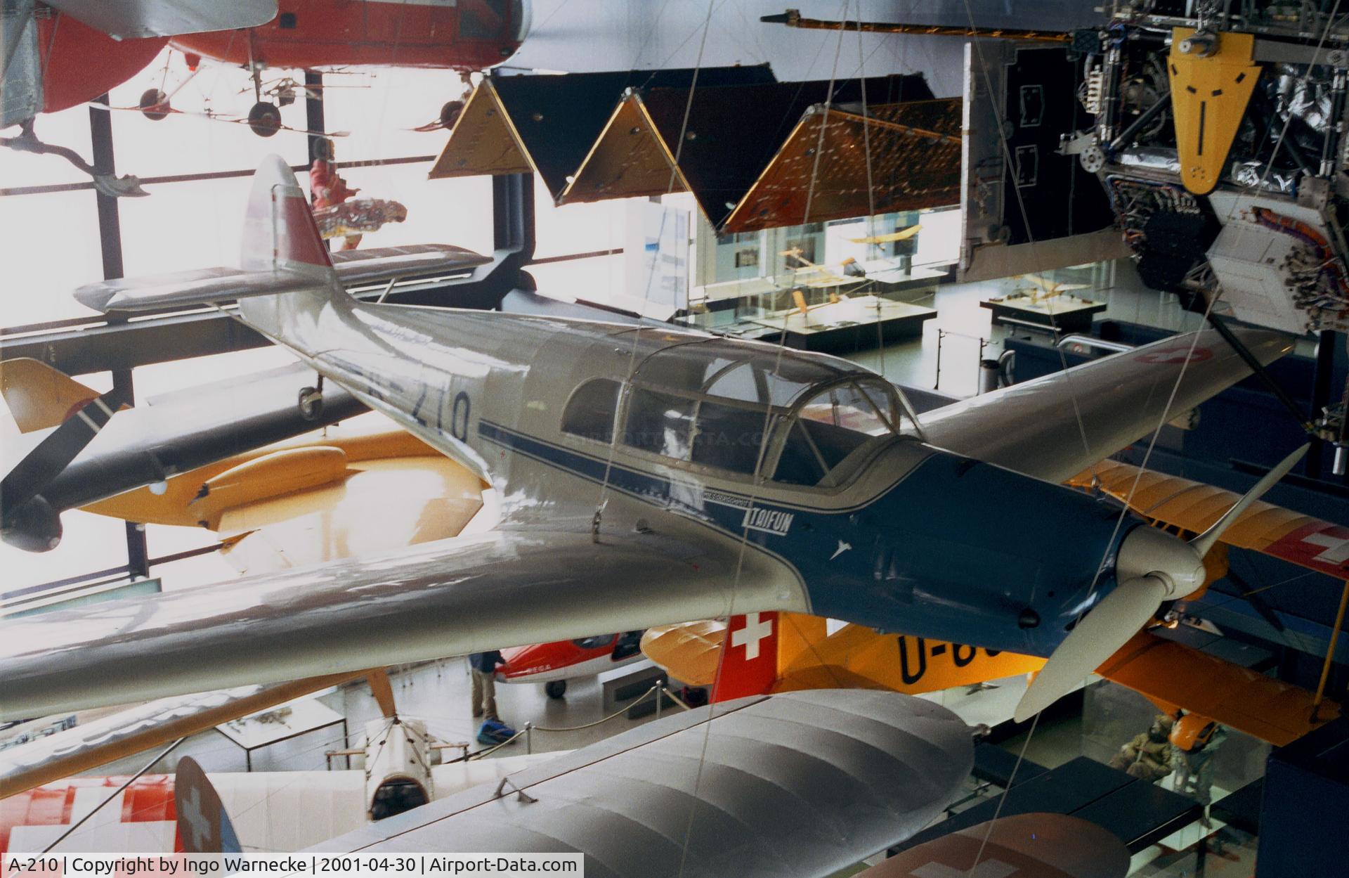 A-210, Messerschmitt Bf-108B-1 Taifun C/N 2084, Messerschmitt Bf 108B-1 Taifun at the Verkehrshaus der Schweiz, Luzern