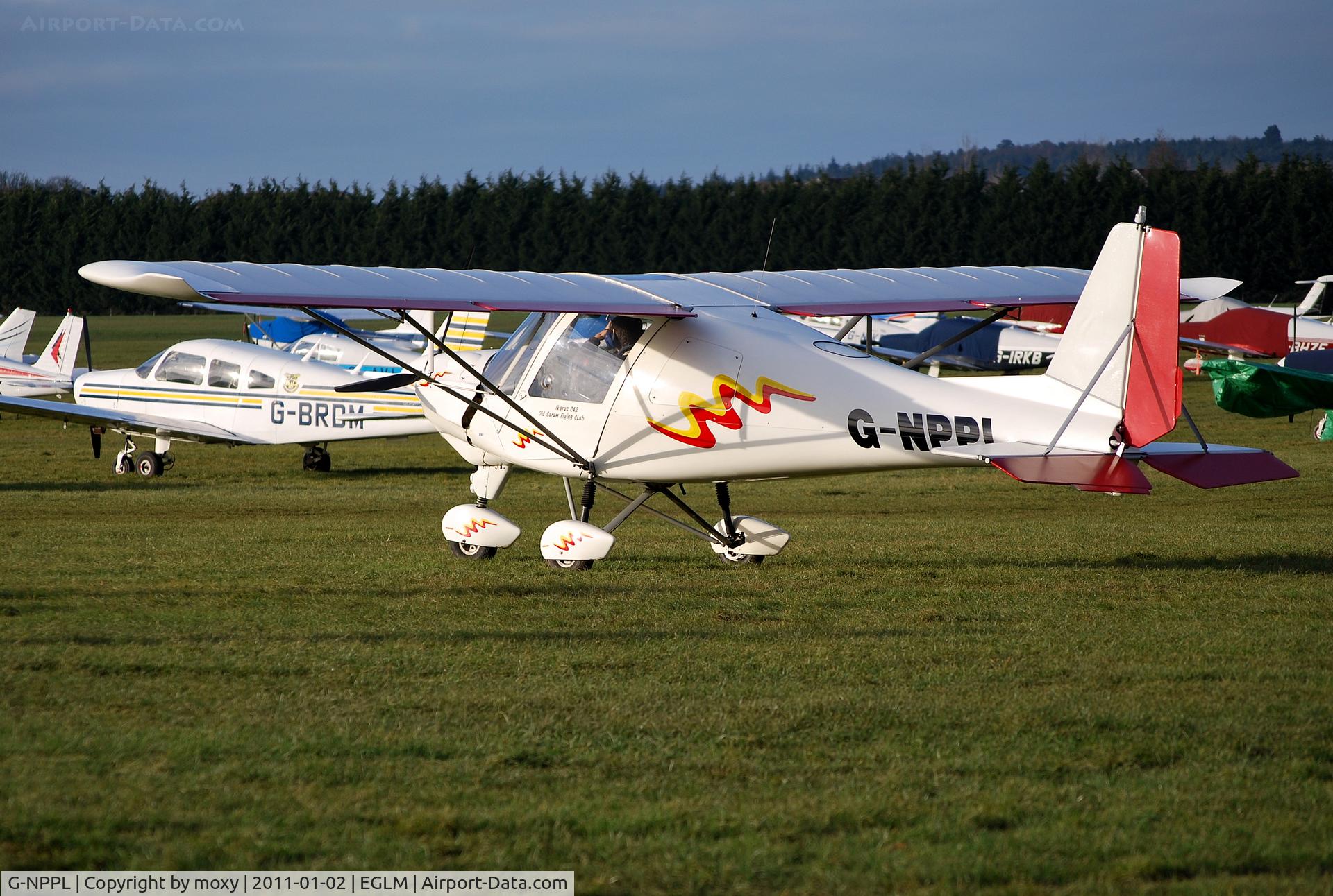 G-NPPL, 2003 Comco Ikarus C42 FB100 C/N 0307-6543, Ikarus C42 visiting White Waltham from Old Sarum.