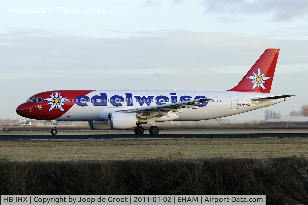 HB-IHX, 1998 Airbus A320-214 C/N 0942, Edelweiss at Schiphol