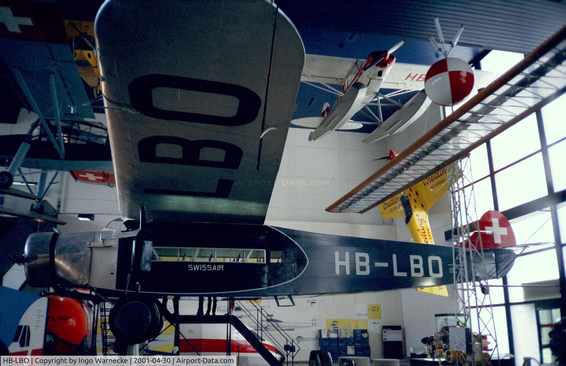 HB-LBO, Fokker F-VIIa C/N 5005, Fokker F VIIa at the Verkehrshaus der Schweiz, Luzern