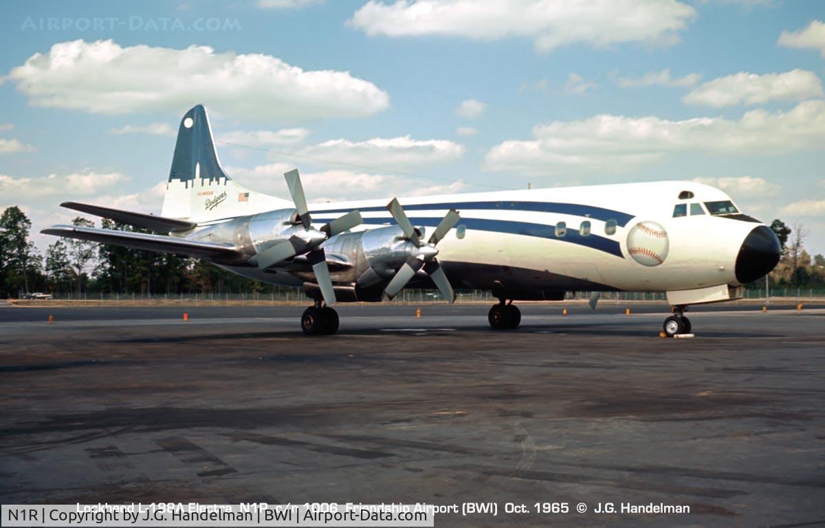 N1R, 1960 Lockheed L-188A Electra C/N 1006, L-188A Electra at BWI. cn 1006 became C-FVFH with Airspray