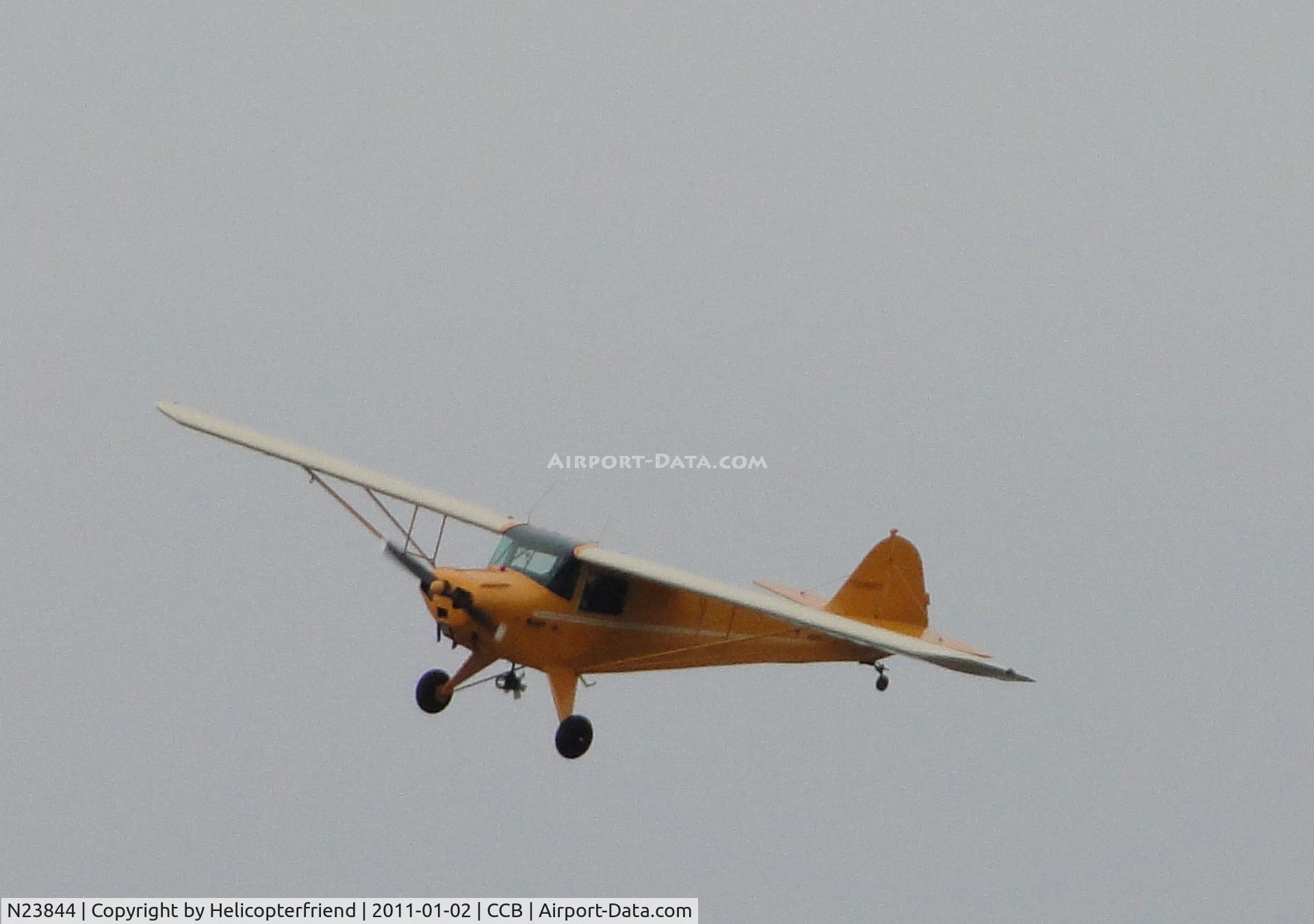 N23844, 1939 Taylorcraft BL-65 (L-2F) C/N 1480, Turning final from base to runway 6