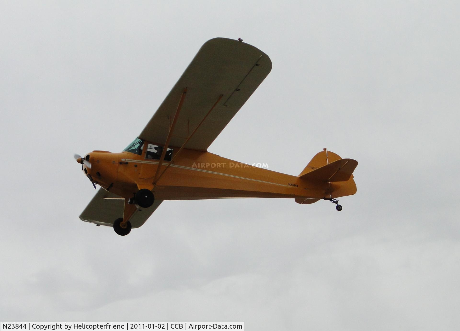 N23844, 1939 Taylorcraft BL-65 (L-2F) C/N 1480, A little wind problem as the ship crosses onto runway 6