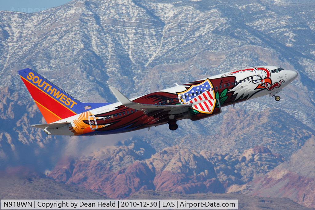 N918WN, 2008 Boeing 737-7H4 C/N 29843, Southwest Airlines 