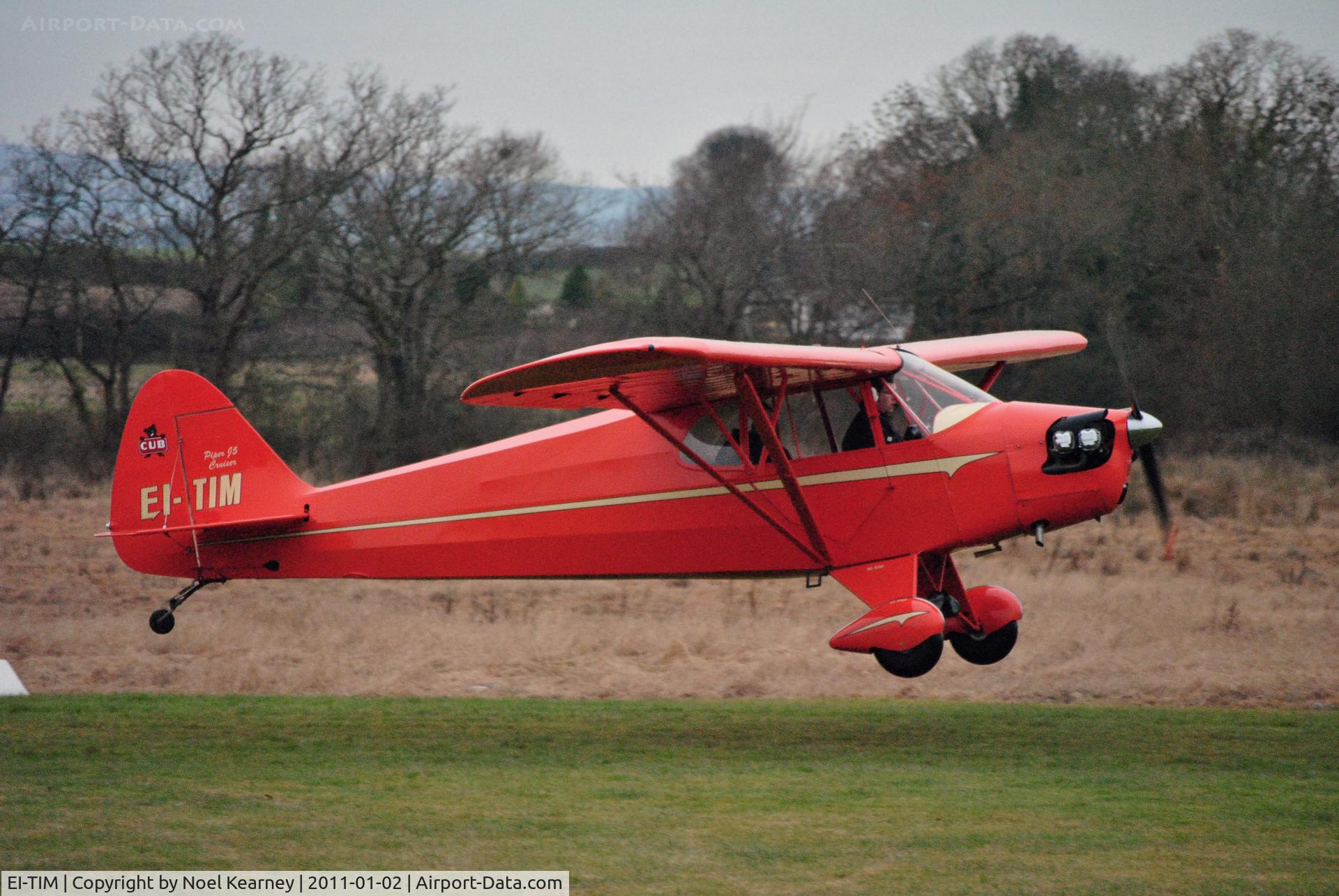 EI-TIM, 1940 Piper J-5A Cub Cruiser Cub Cruiser C/N 5-36, Photographed at Limetree Airfield at the New Year Fly-in.