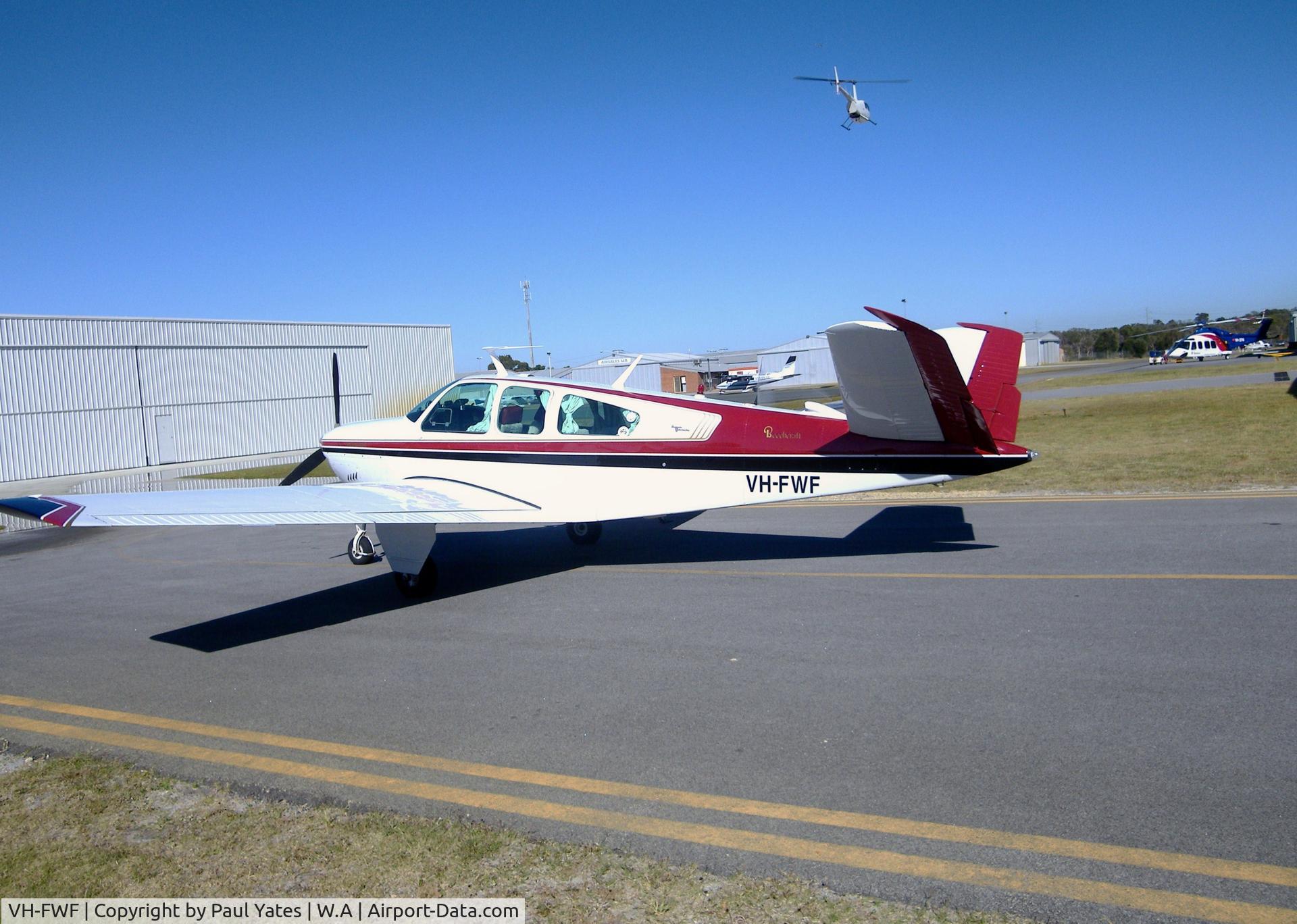 VH-FWF, 1968 Beech V35A Bonanza C/N D-8827, Owner Paul Yates as from 2010,  Hangared at Jandakot Airport Perth Western Australia