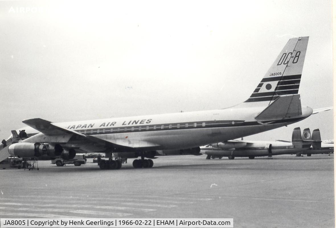 JA8005, 1960 Douglas DC-8-33 C/N 45421, Japan Air Lines at Schiphol