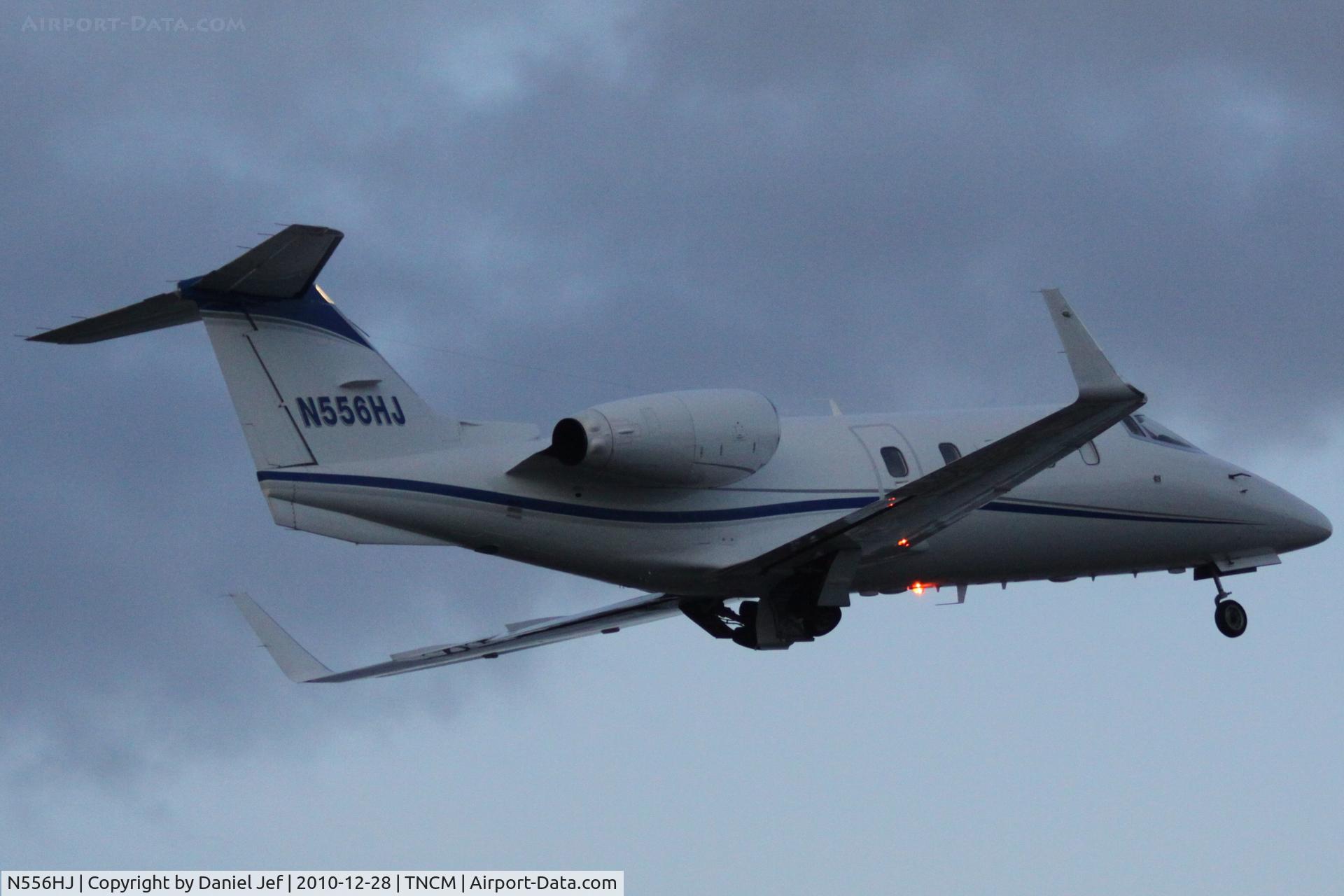 N556HJ, 1982 Gates Learjet 55 C/N 55-028, N556HJ departing TNCM