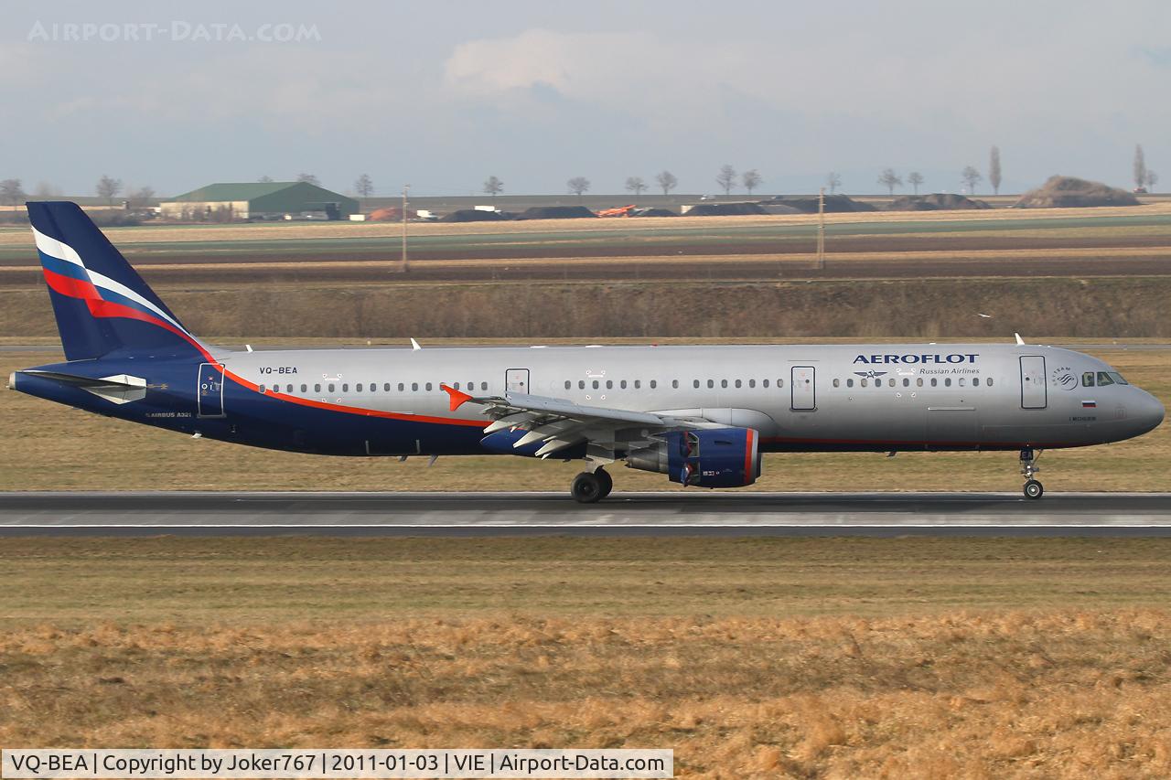 VQ-BEA, 2009 Airbus A321-211 C/N 4058, Aeroflot