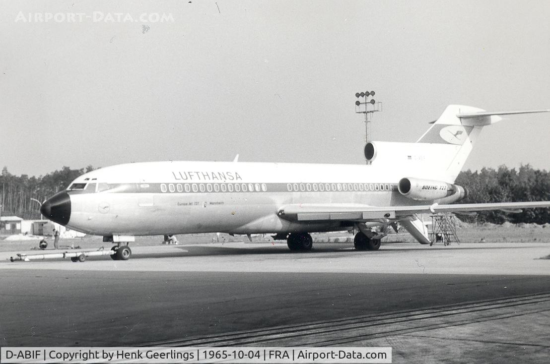 D-ABIF, 1964 Boeing 727-030 C/N 18363, Lufthansa , B727-030