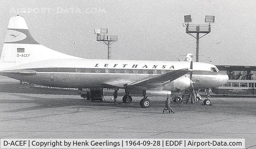 D-ACEF, Convair 340-68 C/N 210, Lufthansa , Convair 440. Coverted CV340-68 in to CV440