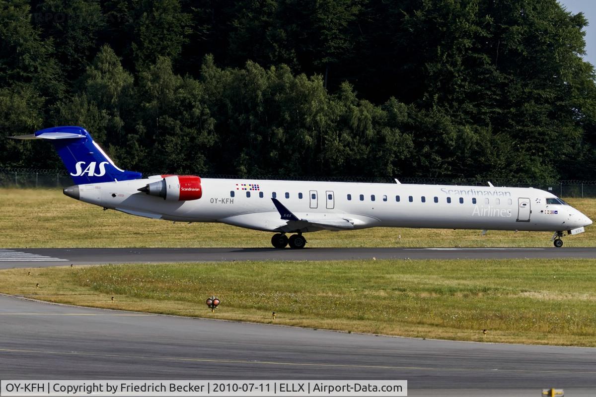 OY-KFH, 2009 Bombardier CRJ-900 (CL-600-2D24) C/N 15240, departure to Kopenhagen