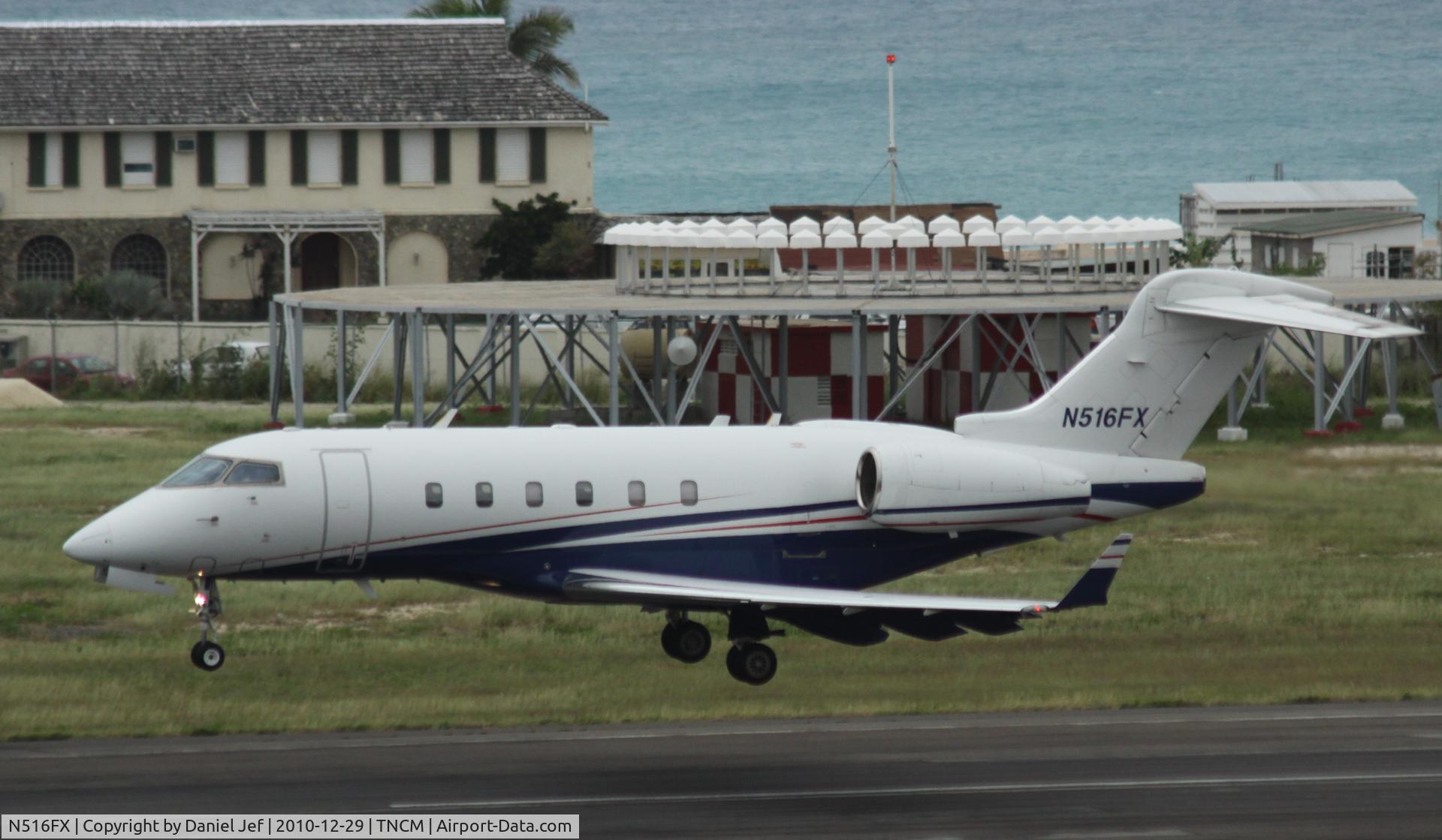 N516FX, 2004 Bombardier Challenger 300 (BD-100-1A10) C/N 20036, N516FX landing at TNCM