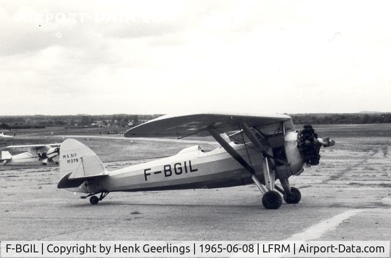 F-BGIL, Morane-Saulnier MS.317 C/N 6533, Le Mans Aerodrome , 1965