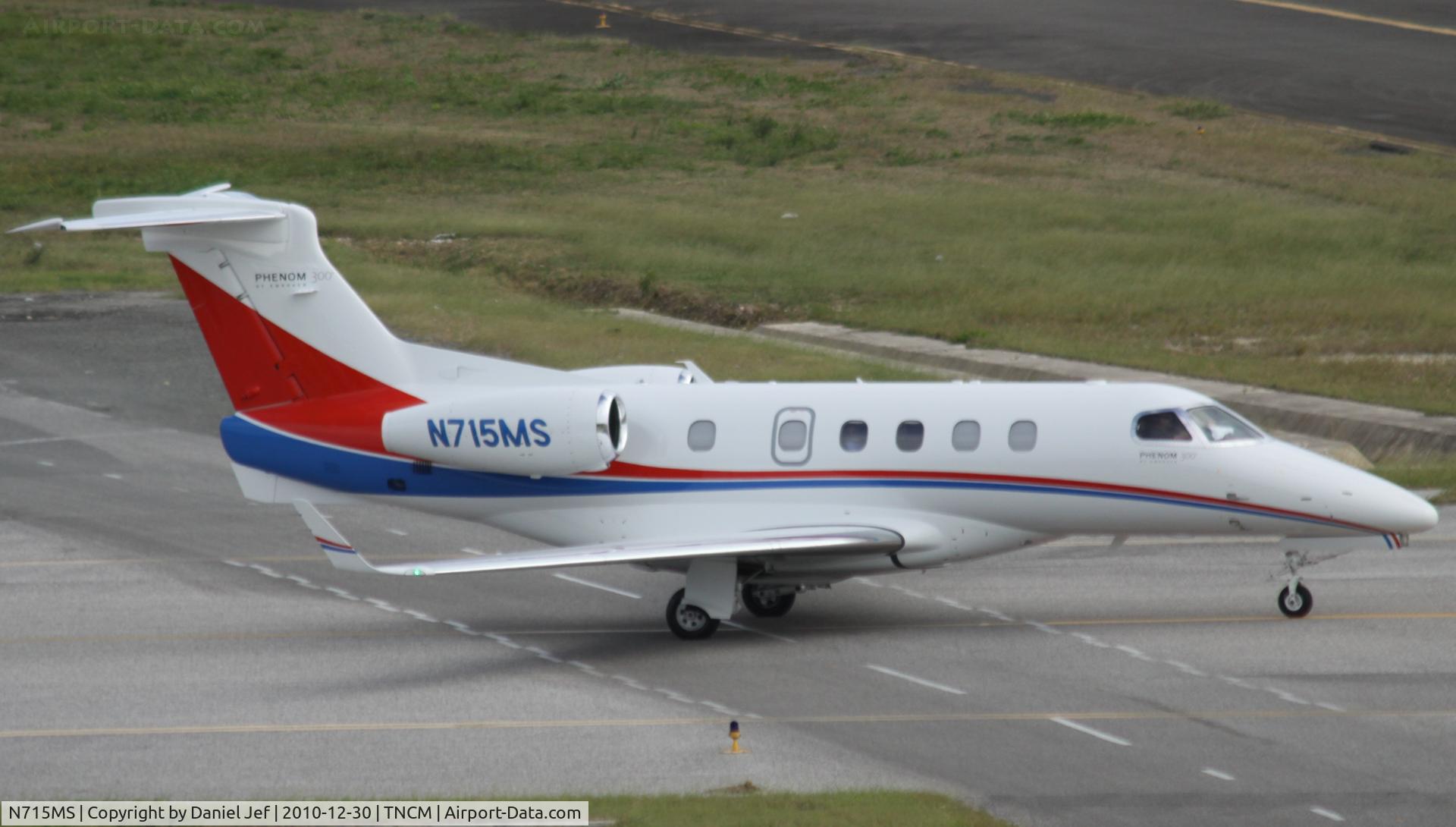 N715MS, 2010 Embraer EMB-505 Phenom 300 C/N 50500040, N715MS taxing for take off at TNCM