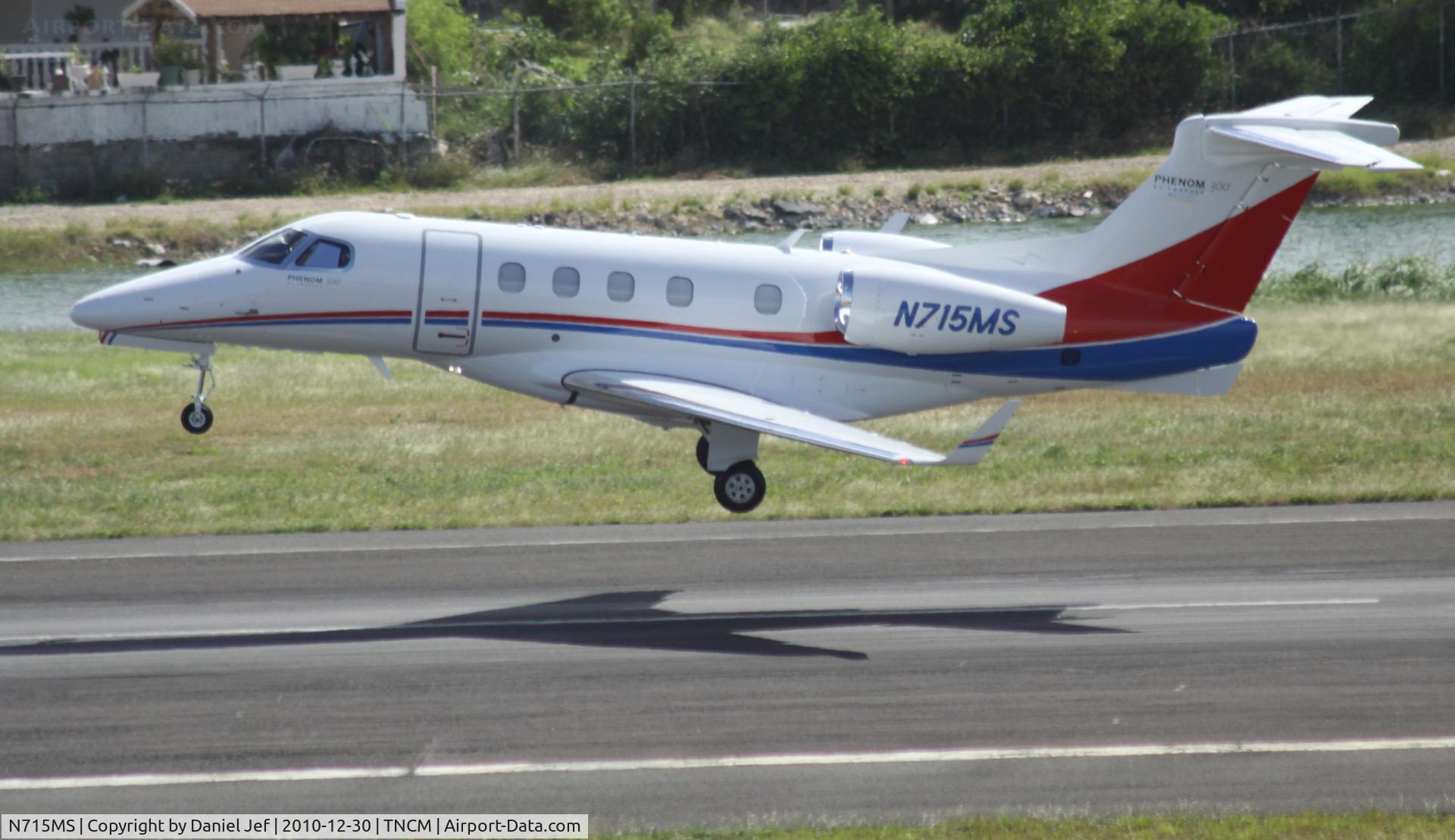 N715MS, 2010 Embraer EMB-505 Phenom 300 C/N 50500040, N715MS landing at TNCM