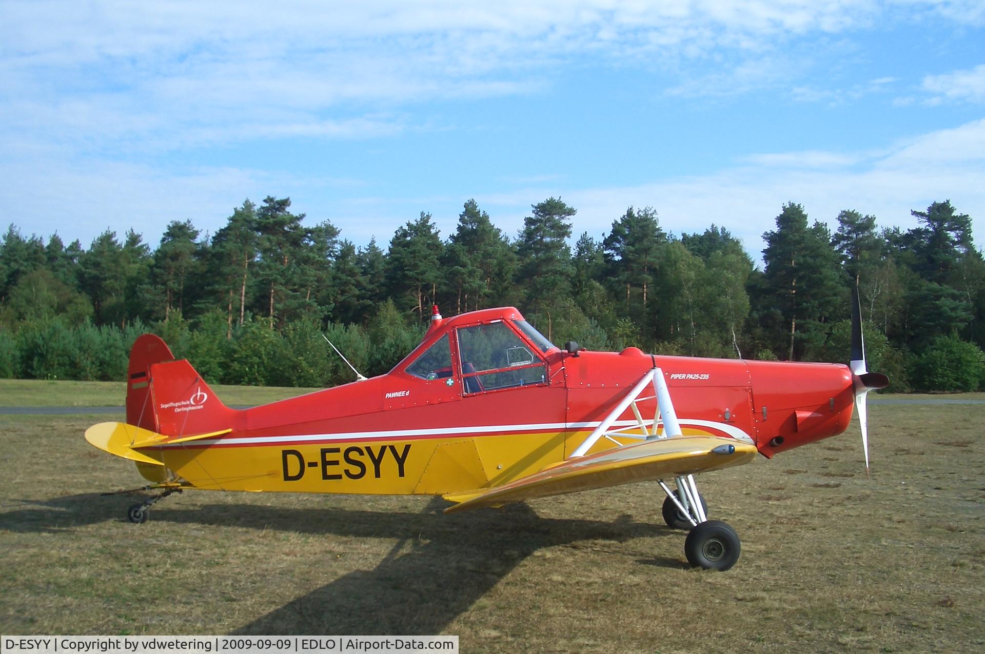 D-ESYY, 1976 Piper PA-25-235 Pawnee C/N 25-7756014, picture was taken on airfield Oerlinghausen Germany.
