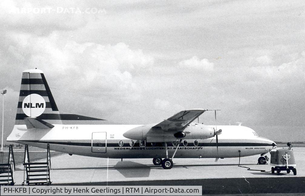 PH-KFB, 1960 Fokker F-27-300 Friendship C/N 10161, NLM , Dutch Domestic Airlines, Rotterdam , oct 1968
