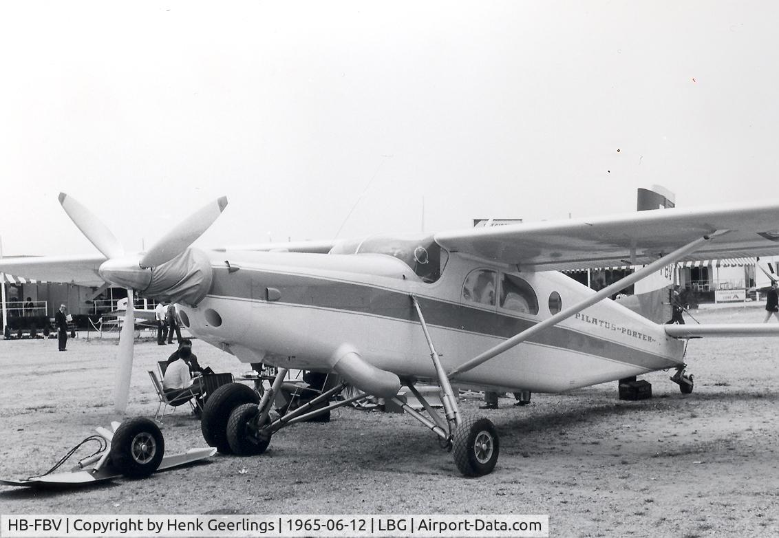 HB-FBV, 1961 Pilatus PC-6/H1 C/N 519, Le Bourget Air Show 1965