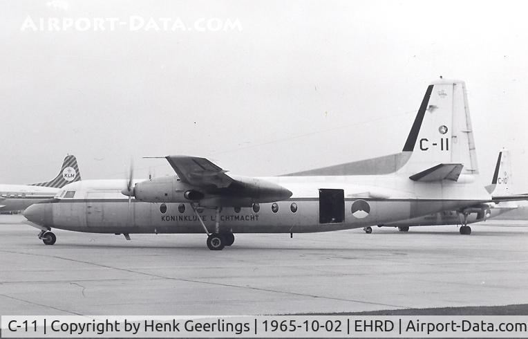 C-11, 1960 Fokker F-27-300 Friendship C/N 10161, Zestienhoven - Rotterdam Airport