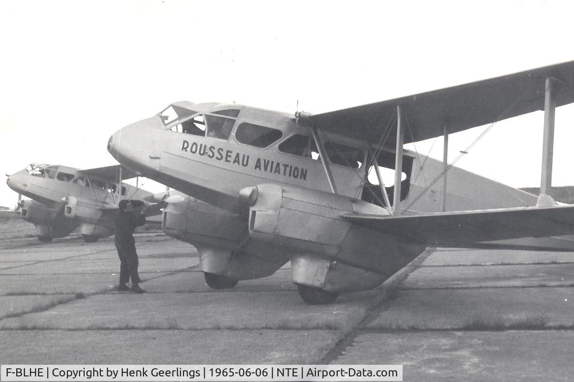 F-BLHE, 1945 De Havilland DH-89A Dominie/Dragon Rapide 6 C/N 6870, Rousseau Aviation , Nantes Airport 1965