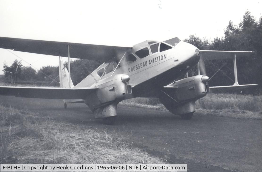 F-BLHE, 1945 De Havilland DH-89A Dominie/Dragon Rapide 6 C/N 6870, Rousseau Aviation , Nantes Airport 1965