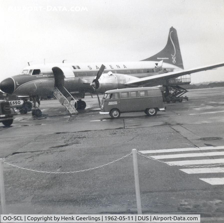 OO-SCL, 1956 Convair 440-12 Metropolitan C/N 336, Sabena , Convair 440-12 at Dusseldorf Airport 1962
