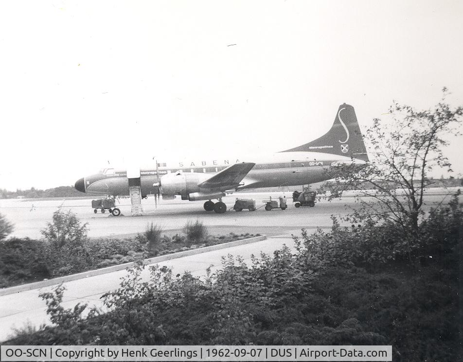 OO-SCN, 1956 Convair 580(F) C/N 361, Sabena , CV440-12 at Dusseldorf Airport , 1962