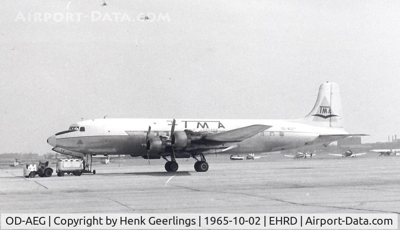 OD-AEG, 1955 Douglas DC-6A-B C/N 44688, TMA at Rotterdam , 1965