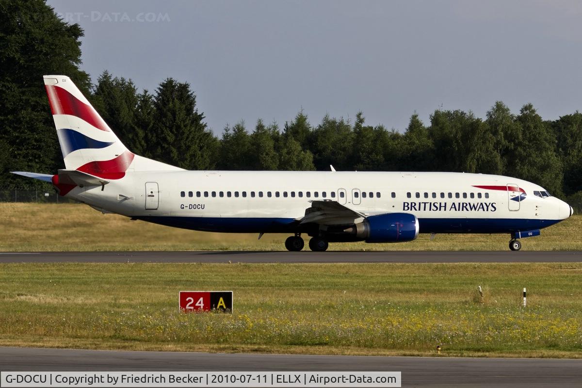 G-DOCU, 1992 Boeing 737-436 C/N 25854, departure
