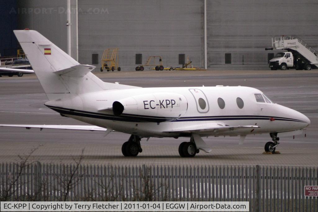EC-KPP, 1986 Dassault Falcon 100 C/N 209, Spanish Dassault Aviation Falcon 100, c/n: 209 at Luton
