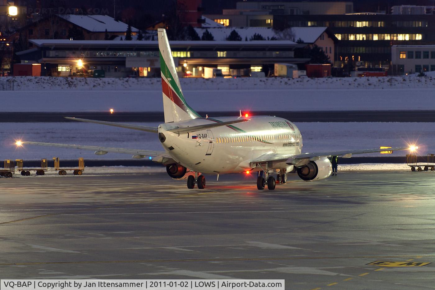 VQ-BAP, 1990 Boeing 737-322 C/N 24665, Wintercharter @ LOWS