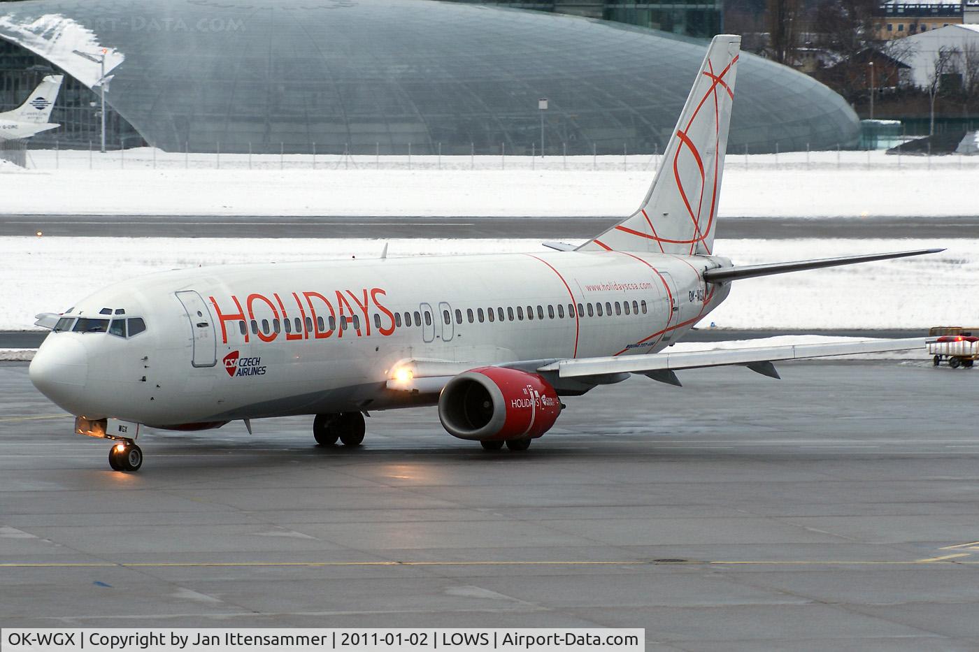 OK-WGX, 1991 Boeing 737-436 C/N 25349, Wintercharter @ LOWS