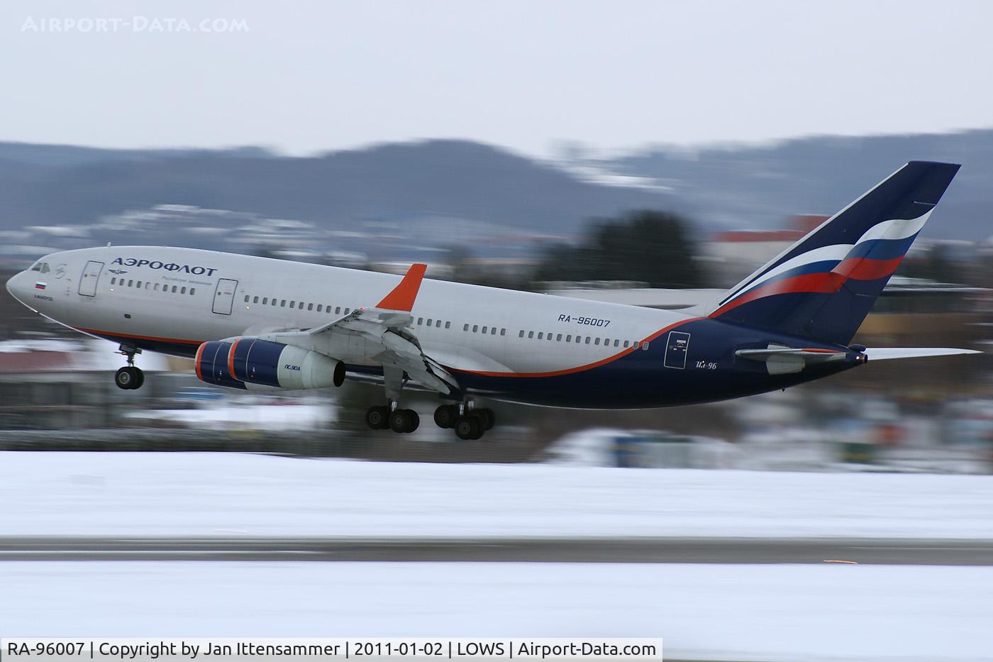 RA-96007, 1992 Ilyushin Il-96-300 C/N 74393201004, Wintercharter @ LOWS